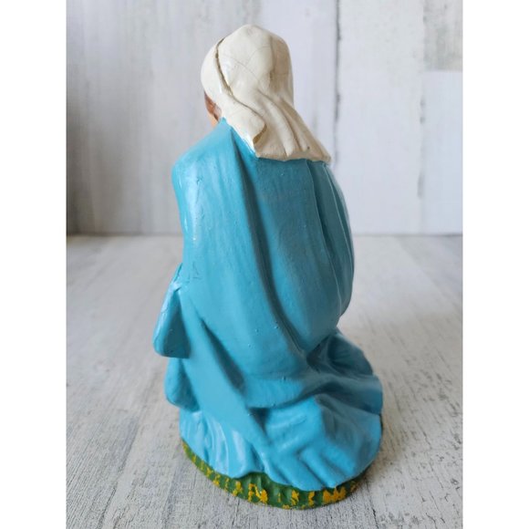 Vintage fontanini paper mache Virgin Mary nativity village Xmas religious decor - Picture 3 of 10